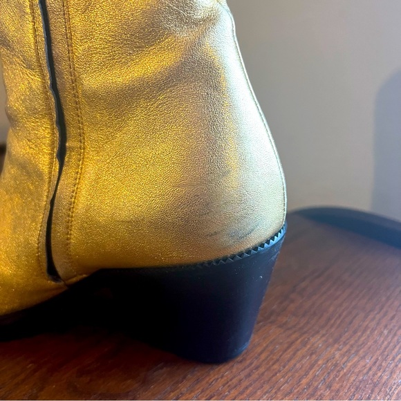 Barbara Bui Gold Leather Boots - Picture 6 of 13